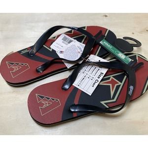 Arizona Diamondbacks MLB Baseball Flip Flops Sandals New XS Womens‎ 5-6